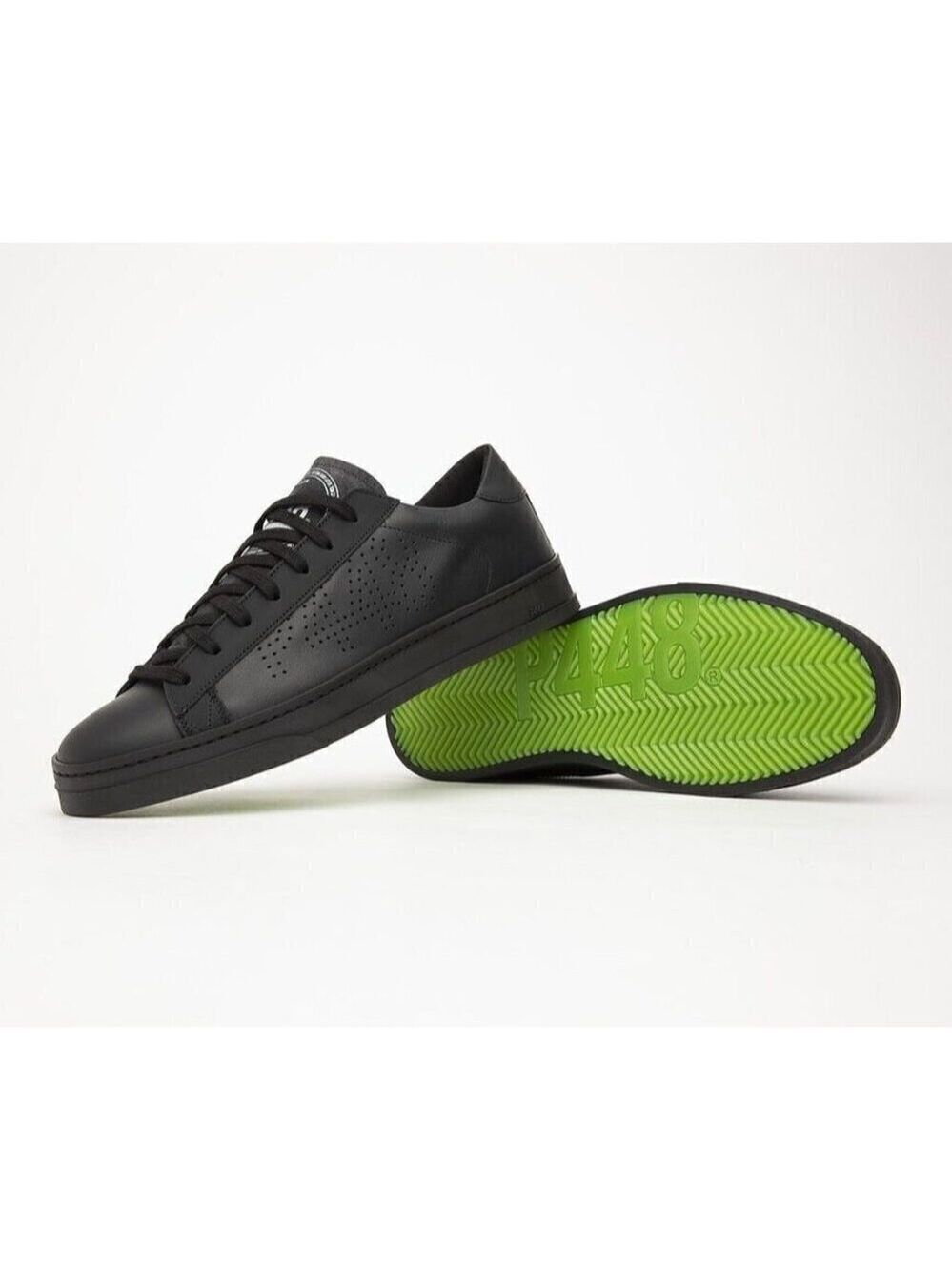 P448 "jack" all black sneakers mens Missized* 41 & 42 leather